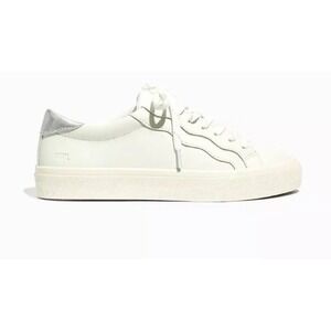 Madewell MWL Sidewalk low-top leather white silver sneakers unisex‎